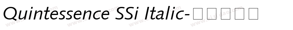 Quintessence SSi Italic字体转换